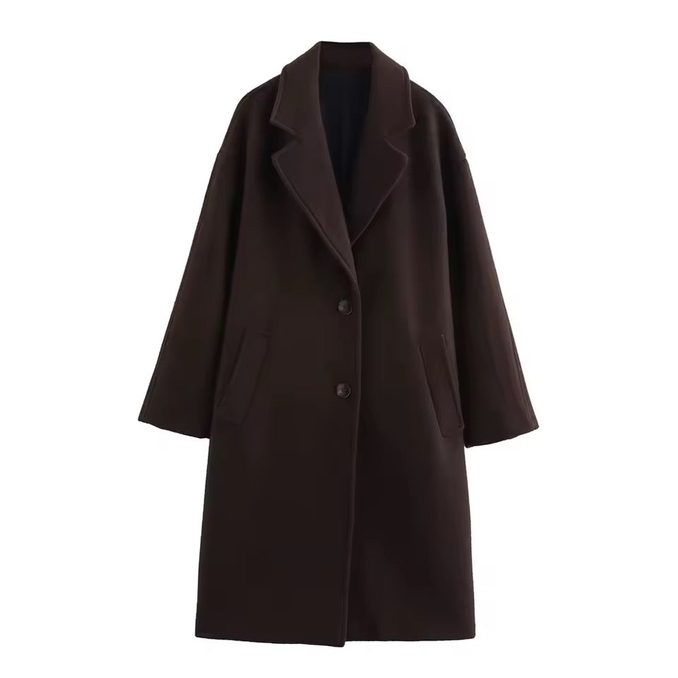 Oversize Mantel Zweireiher-Look