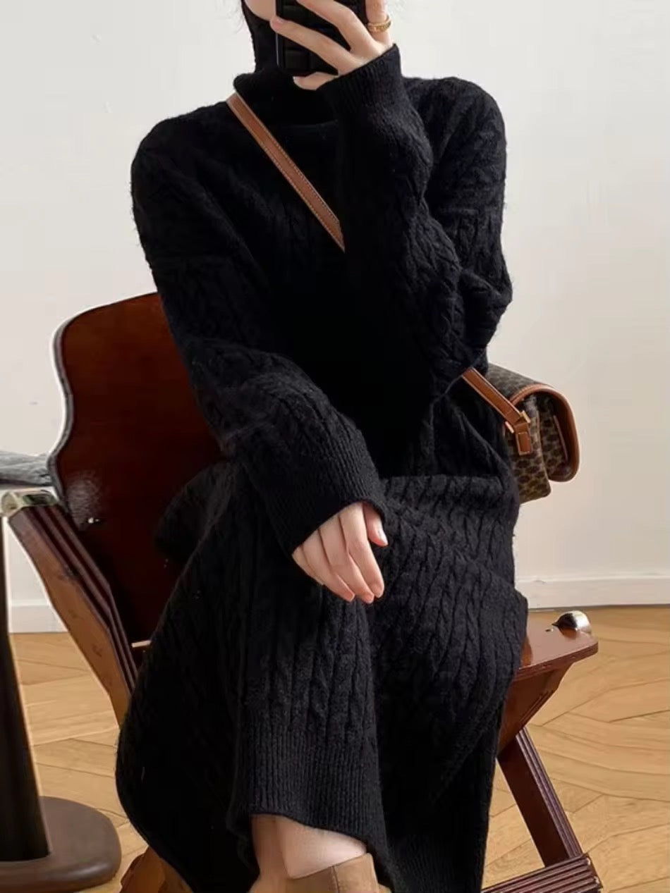 cable-knit dress