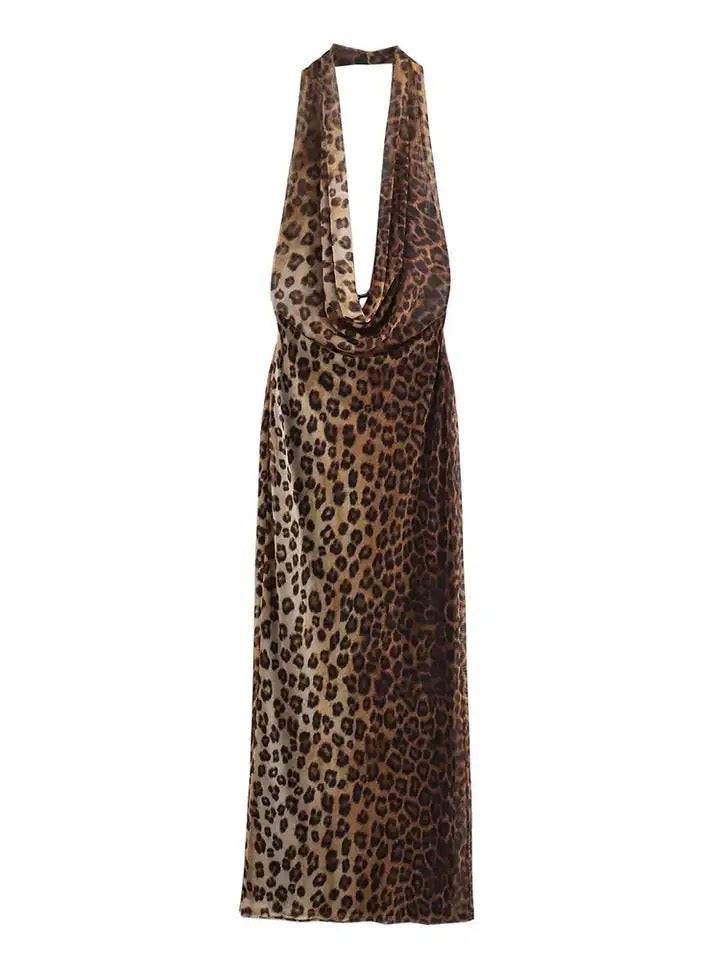 robe à imprimé léopard
