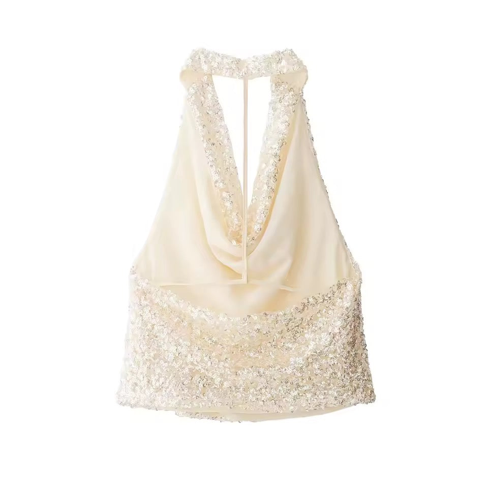 Glimmer Glow Pailletten-Top