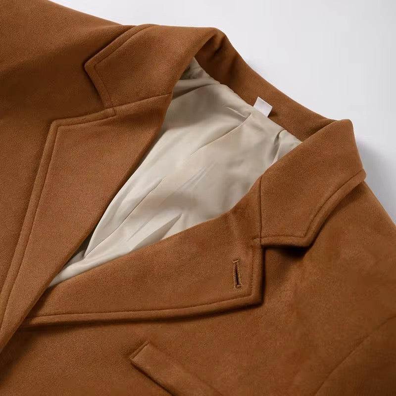 blazer en daim pour femme