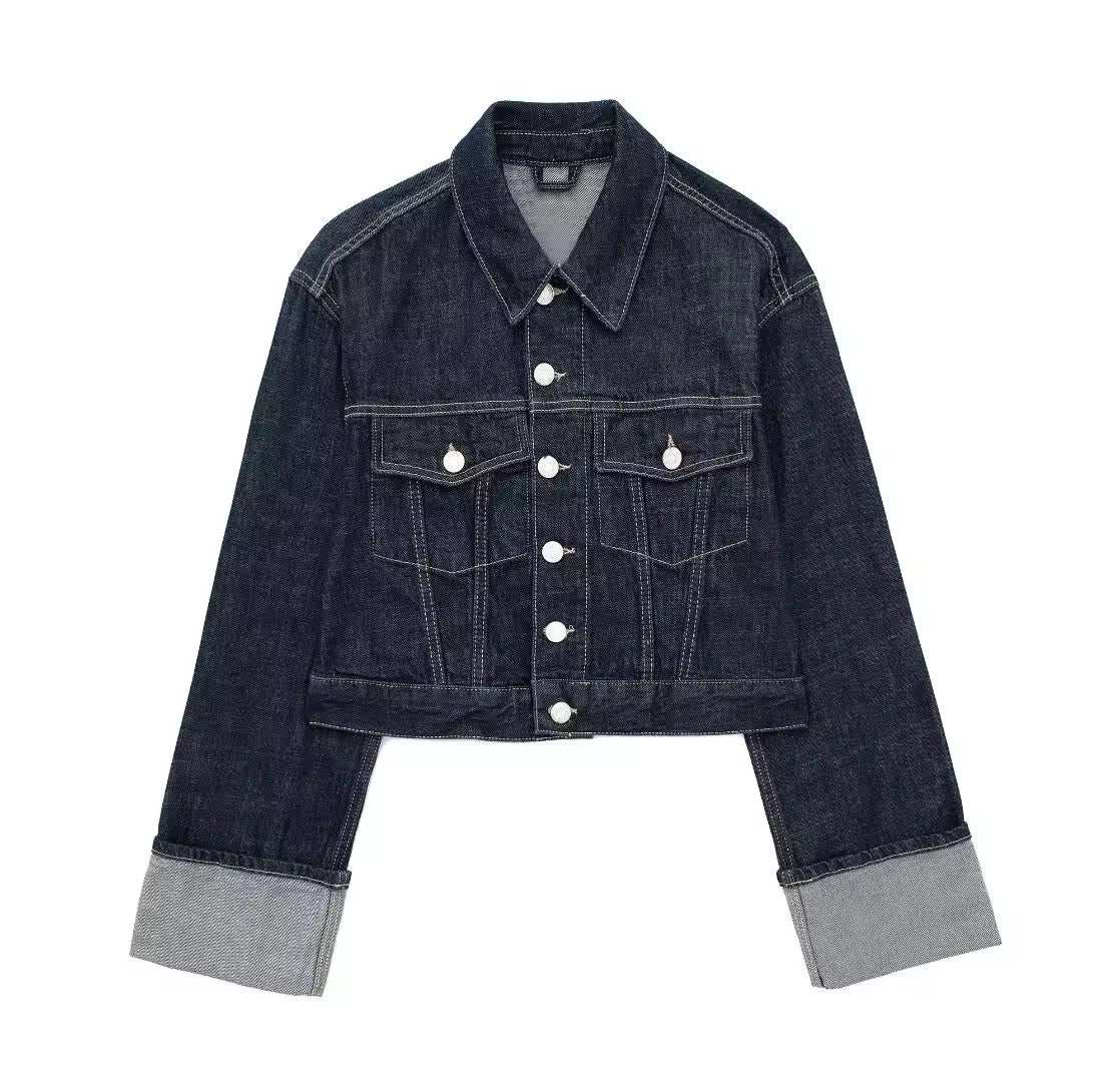 Cropped Denim Jacke