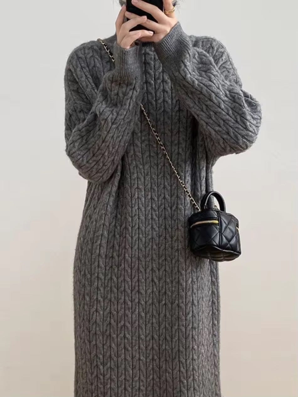 cable-knit dress