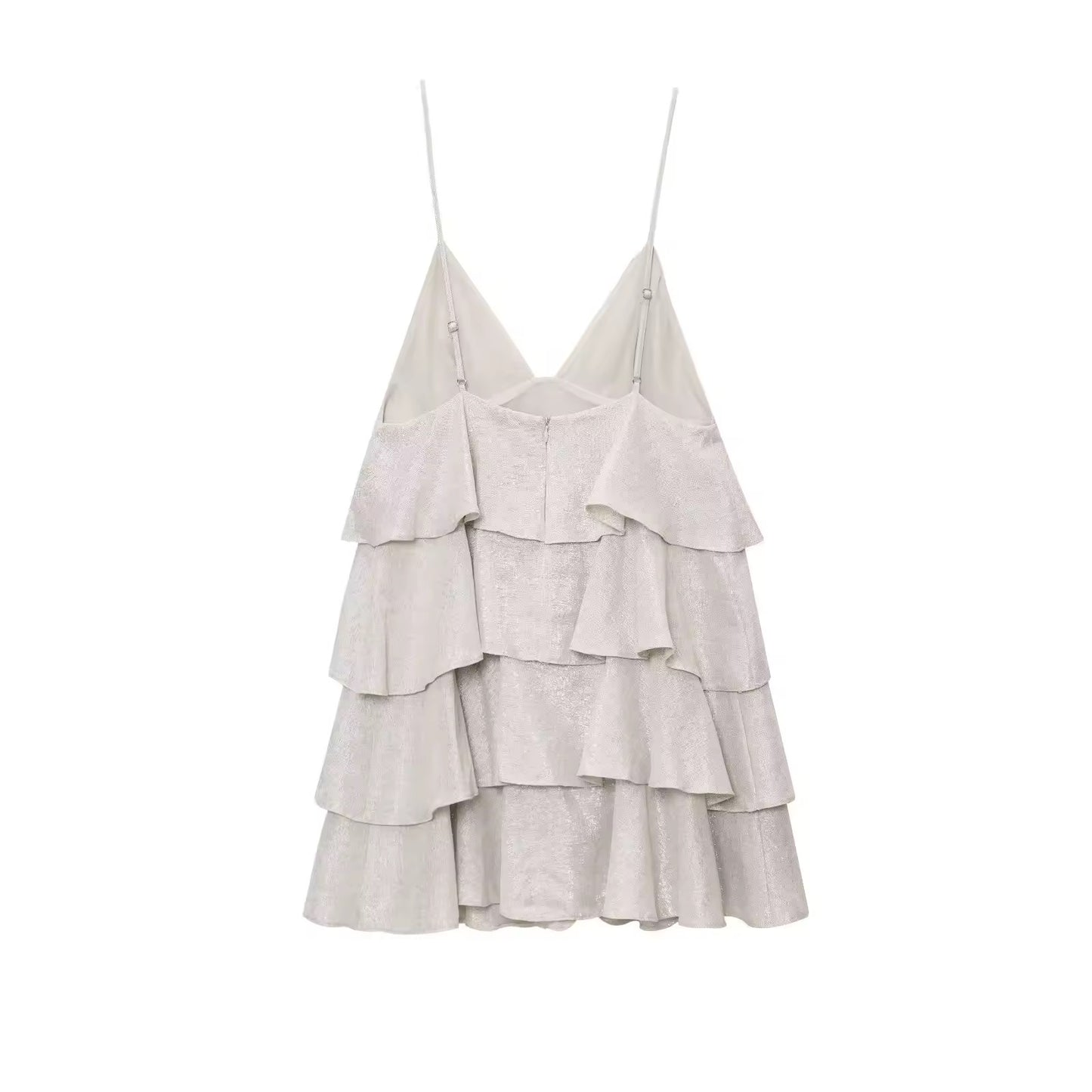Glitzerndes Rüschen-Minikleid