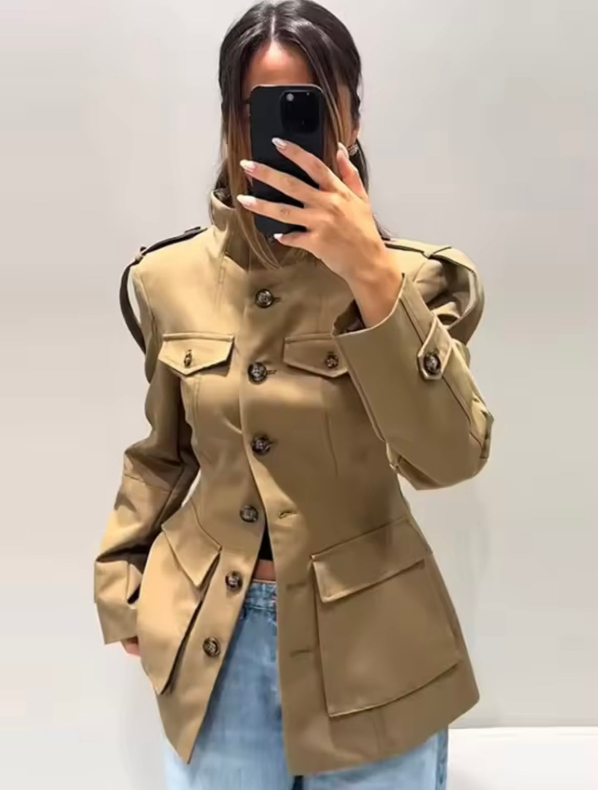 Damen Jacke mit Stehkragen