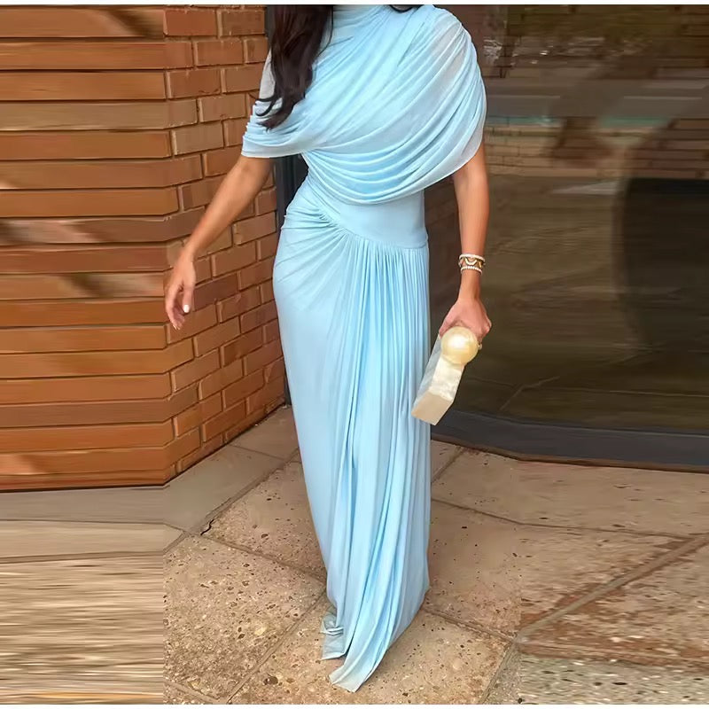 Bodenlanges Drapiertes Abendkleid