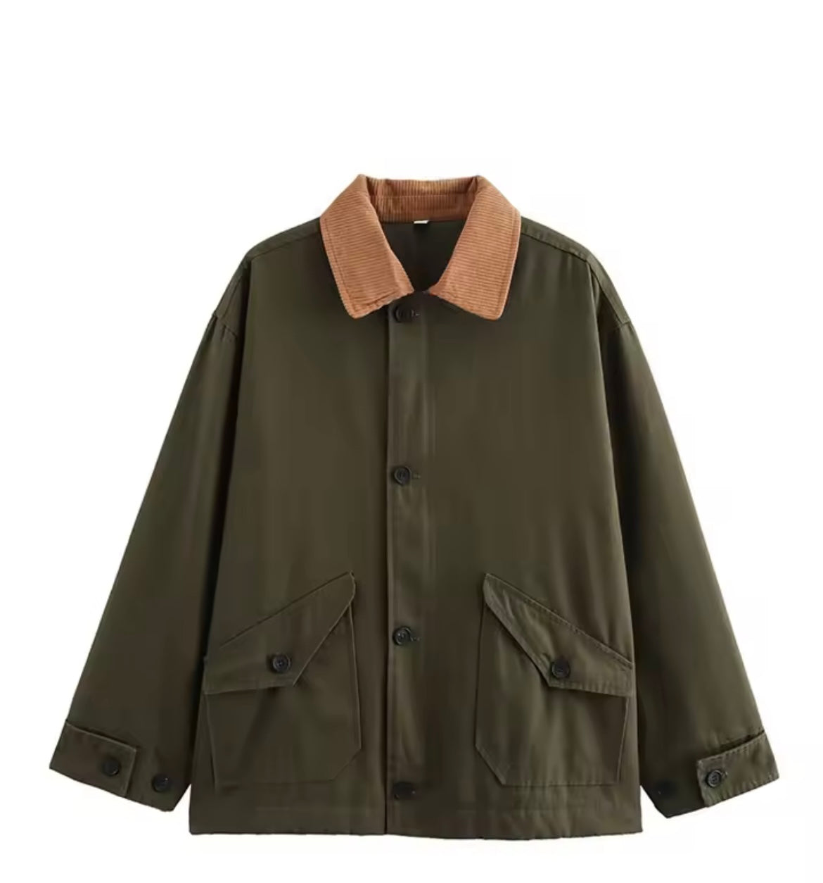 Jacke mit Cordkragen