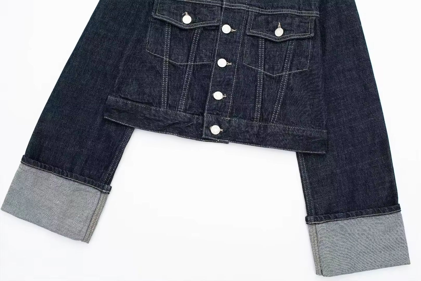 Cropped Denim Jacke