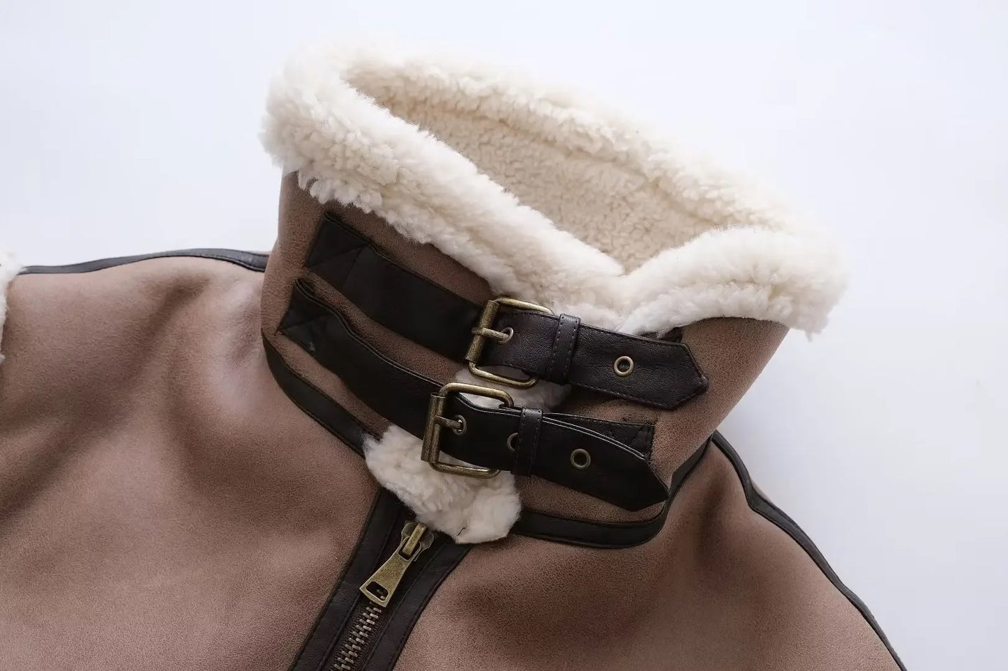 women's shearling vest