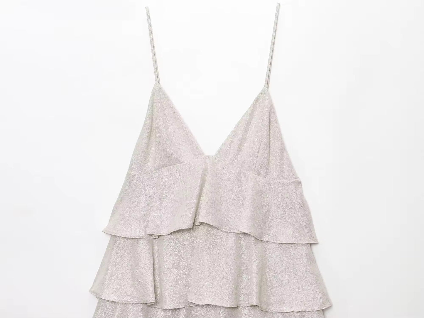 Glitzerndes Rüschen-Minikleid