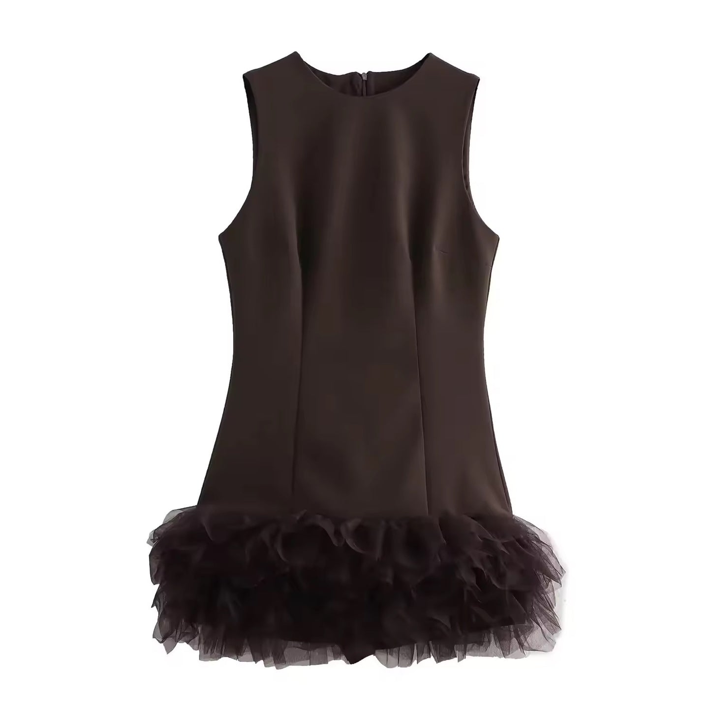 Robe de cocktail élégante avec détails en tulle