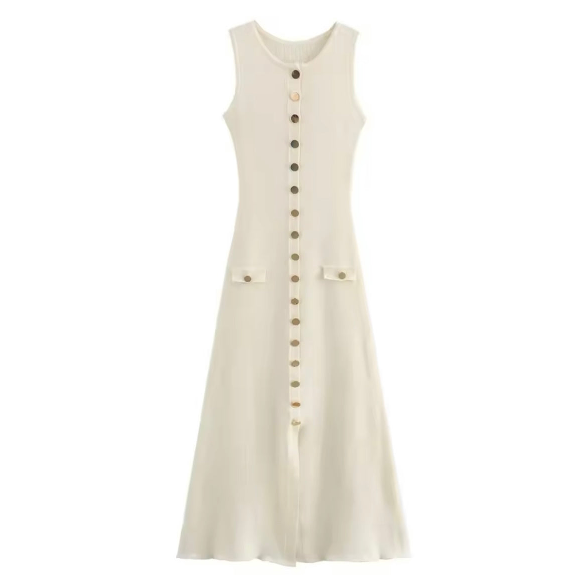 Elegant dress with button details