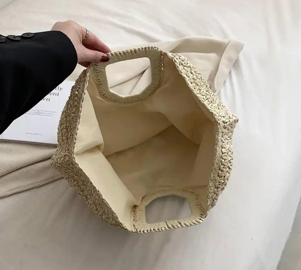 sac de plage en paille pour femme