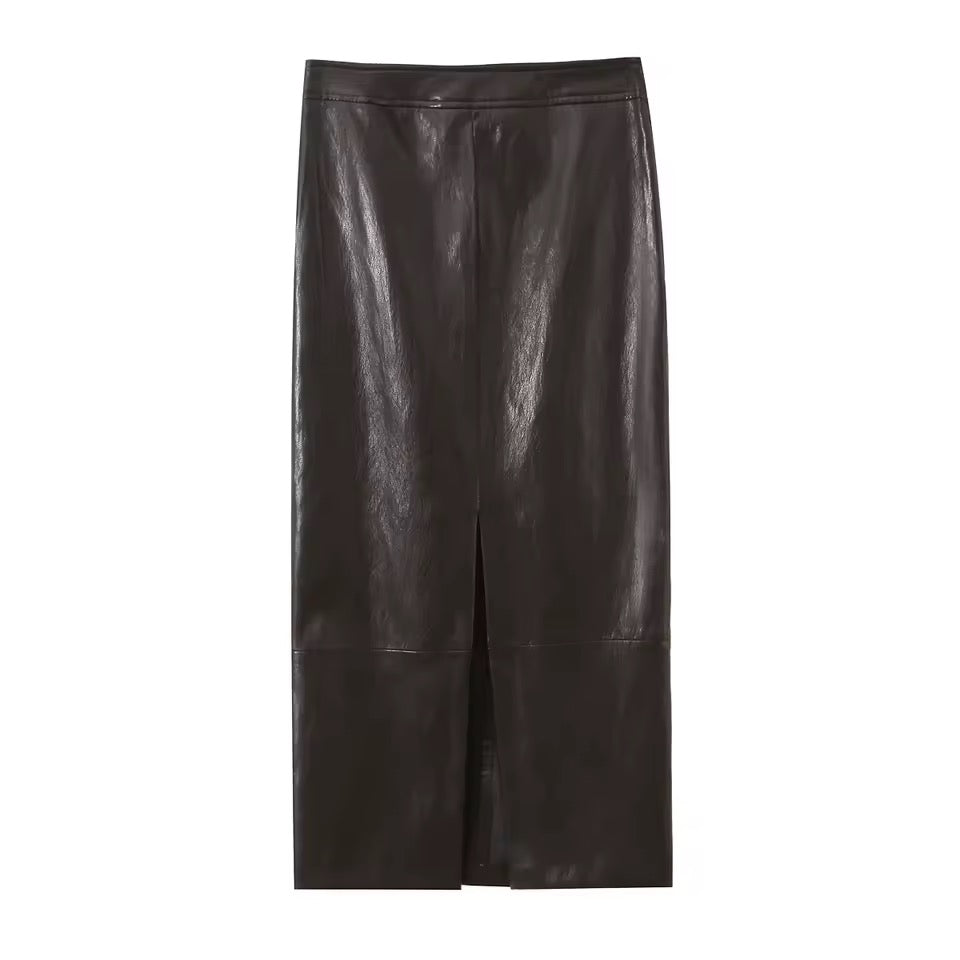 Elegantes Kunstleder-Zweiteiler-Set