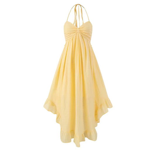 Sommerkleid mit Wasserfall-Saum