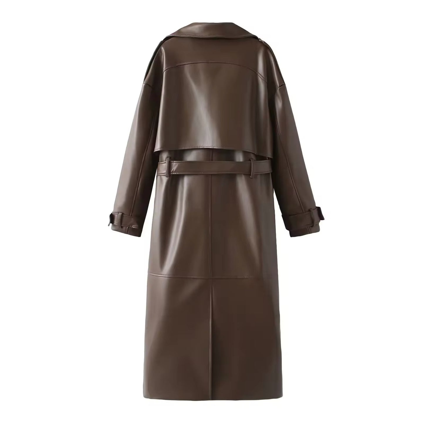 Eleganter Leder-Trenchcoat “Autumn Chic”