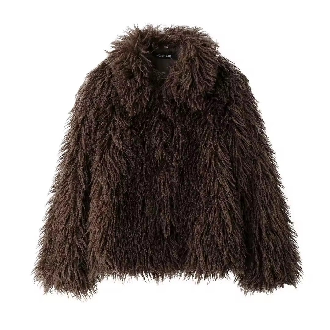 Luxuriöse Kunstpelzjacke