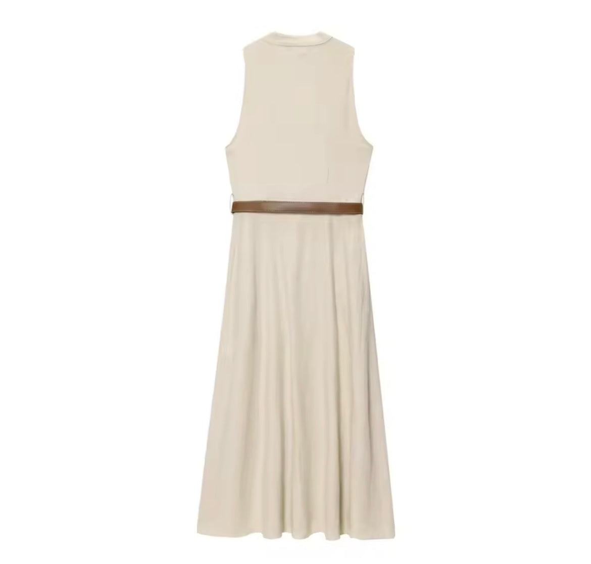 Midi-Hemdkleid mit Gürtel