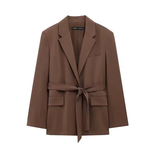 Damen Blazer mit Bindegürtel