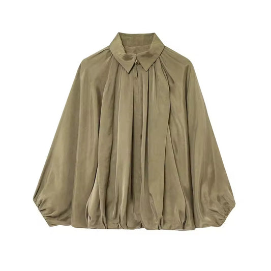 Oversize-Jacke in Seidenoptik