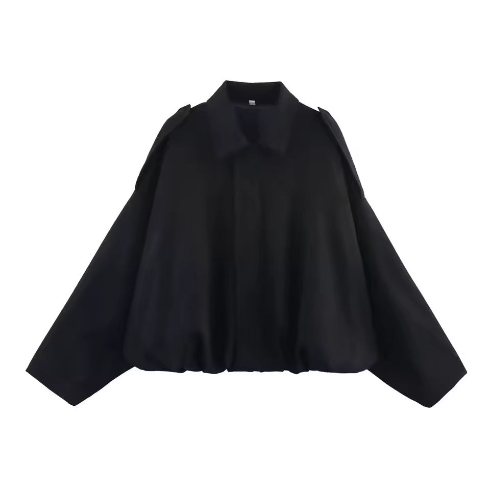 Oversized Suede Bomberjacke