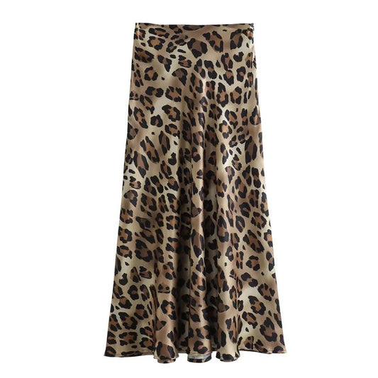 Leopard Print Satinrock