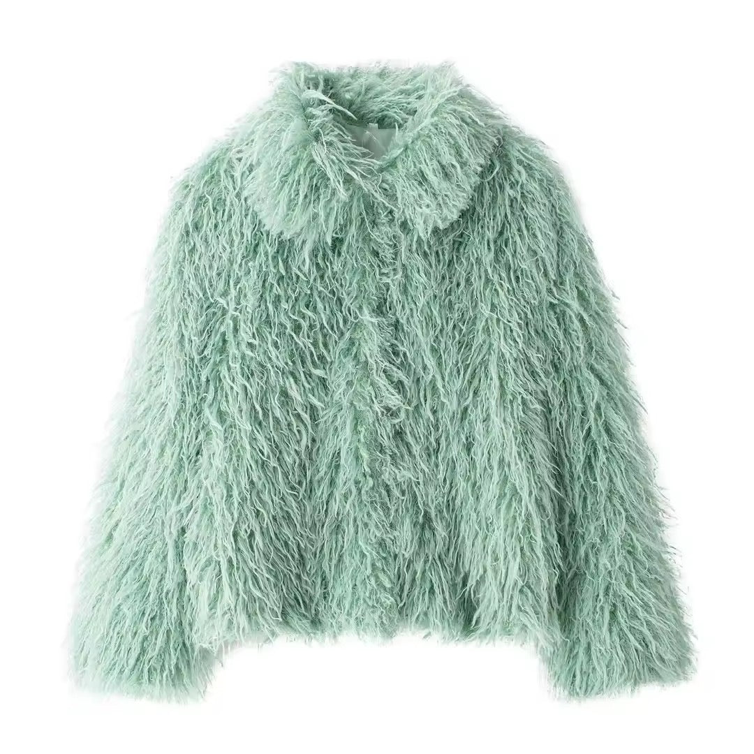 Luxuriöse Kunstpelzjacke