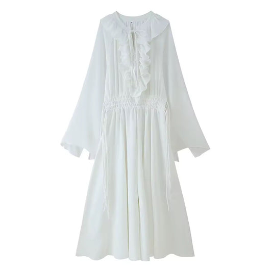 Romantisches Maxikleid mit Rüschen