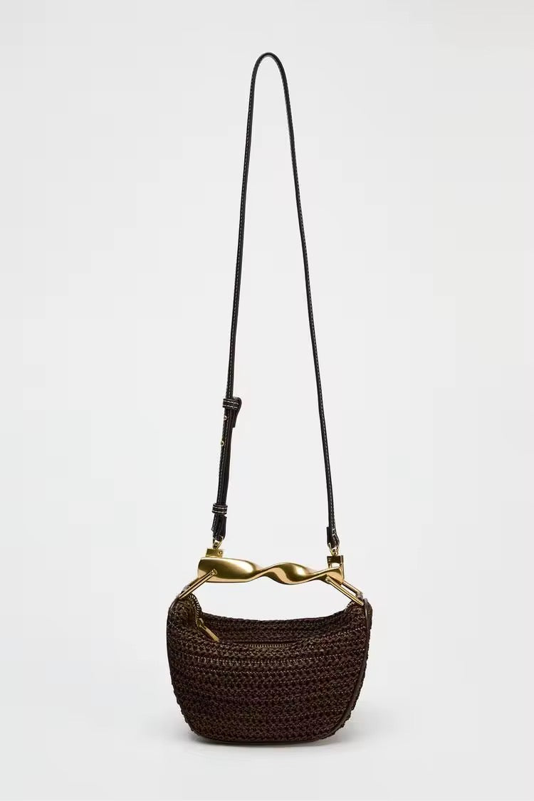 Luxuriöse Handtasche mit geflochtener Struktur