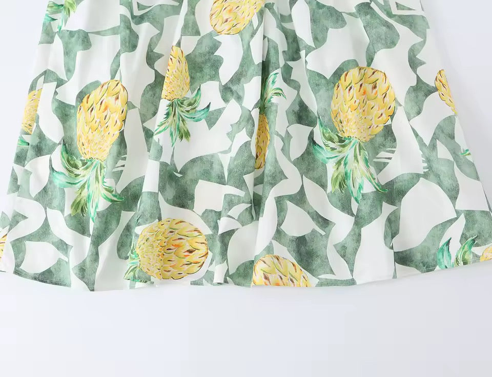 Tropicana Ananas Maxi Kleid