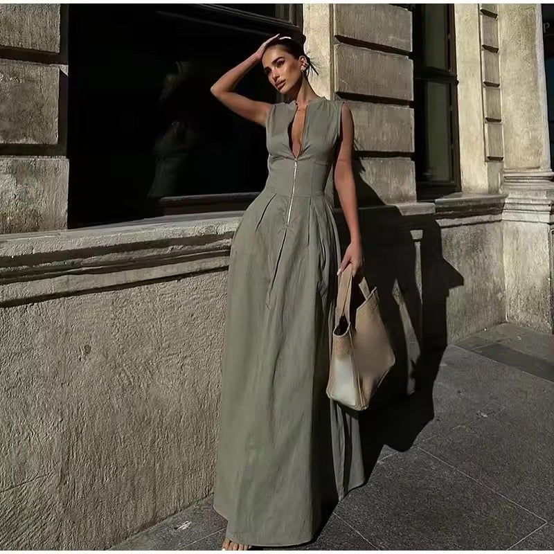 Midikleid mit Reißverschluss