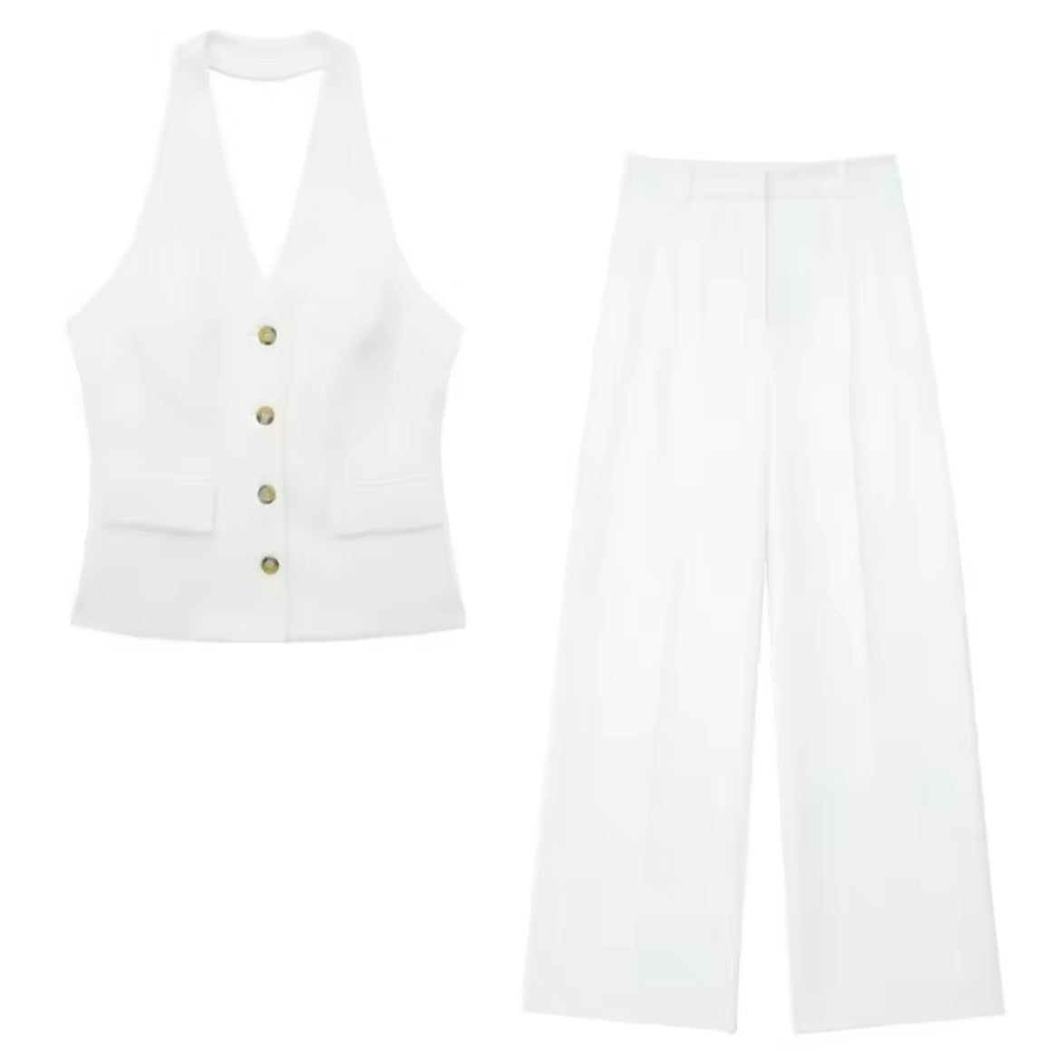 Eleganter Damenanzug - Set aus Weste und Hose