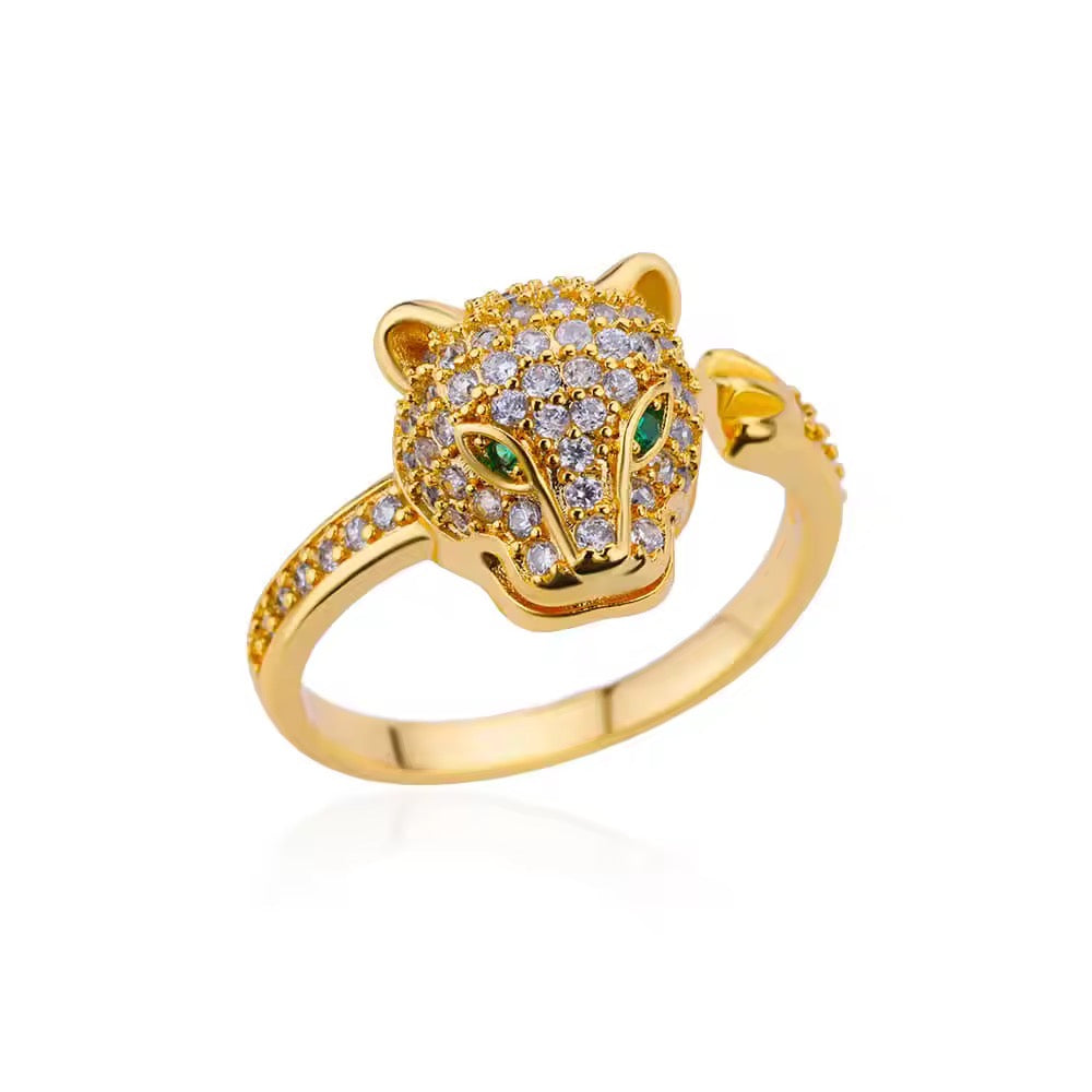 Goldener Panther-Ring