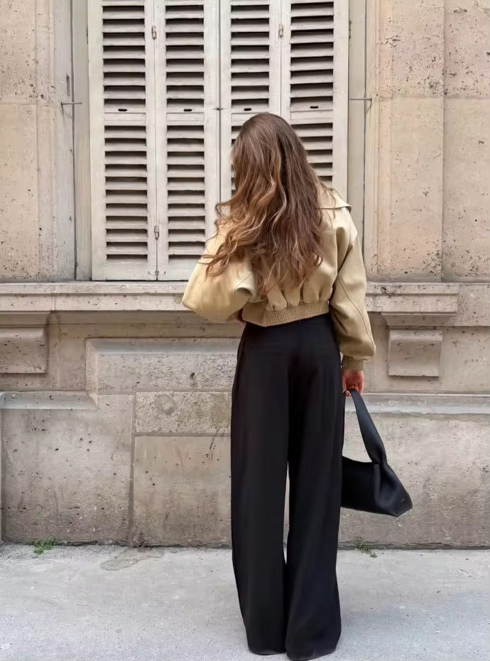 Cropped Wrap Jacke