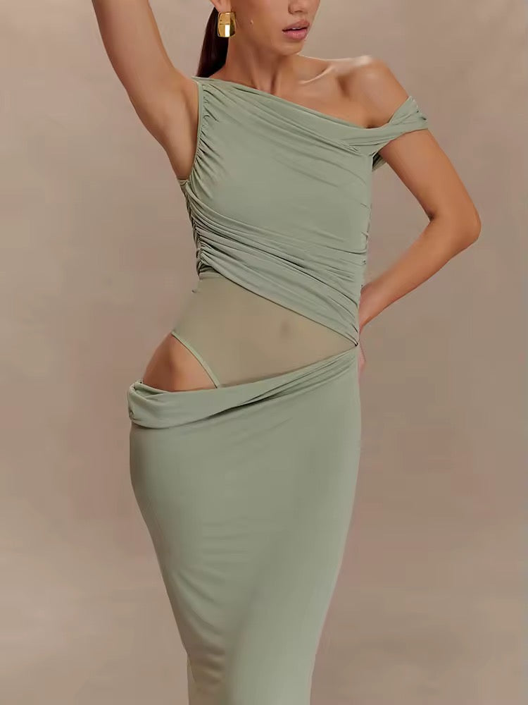 One Shoulder Maxikleid