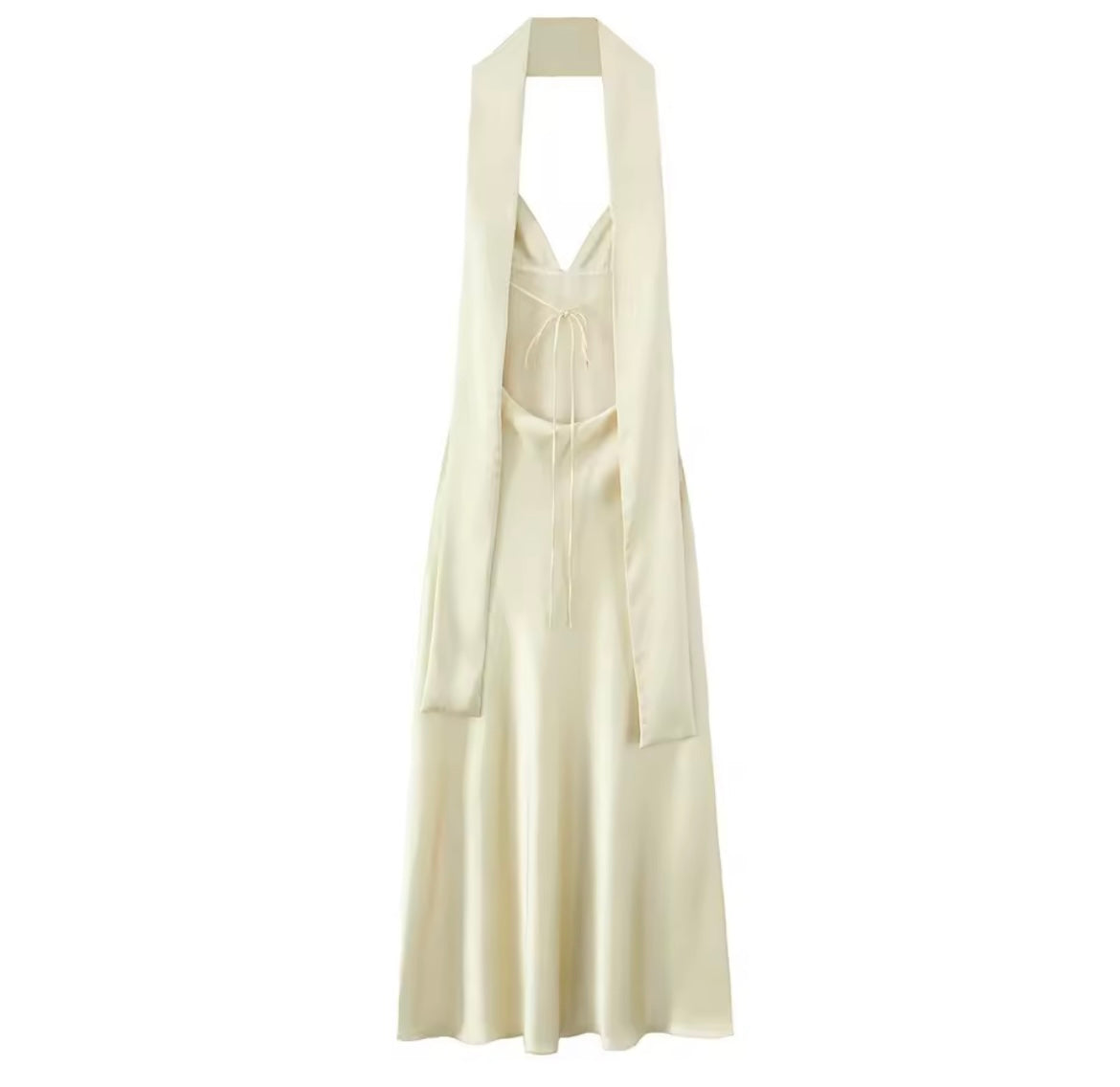 Satin-Maxikleid