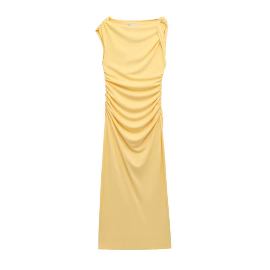 Elegantes Midikleid mit Raffungen