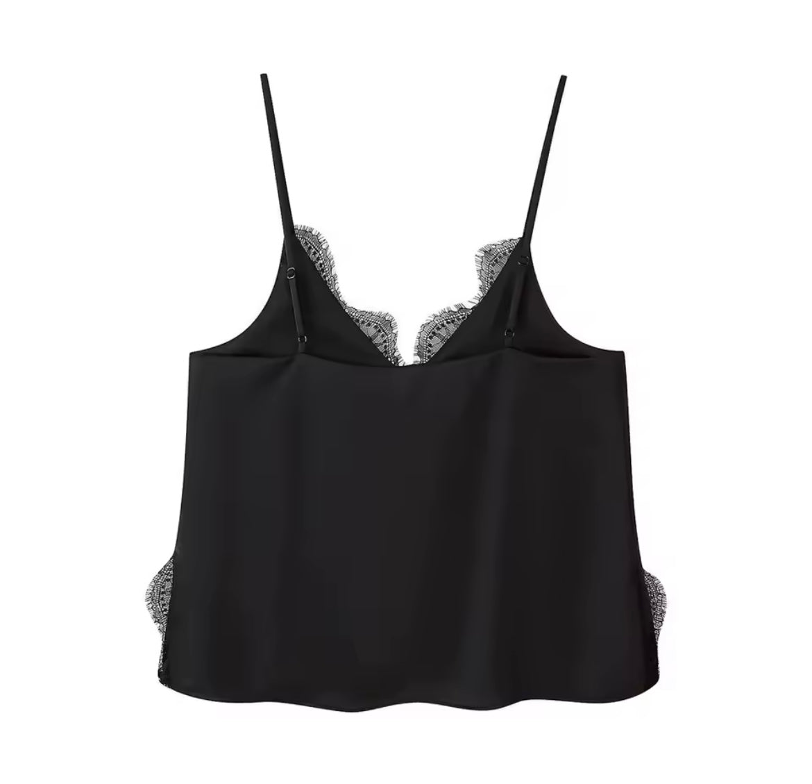 Satin-Zweiteiler Set mit Spitze