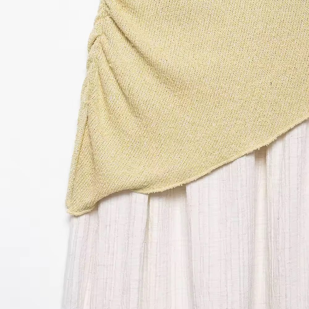 Maxikleid mit Wasserfallausschnitt