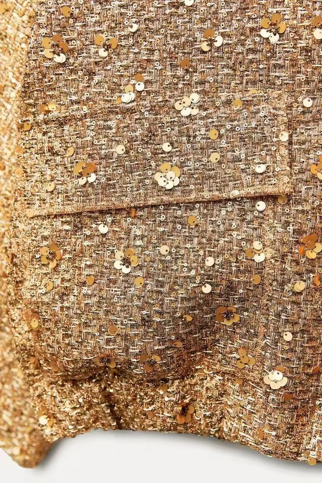 Golden Glow Sequin Jacke