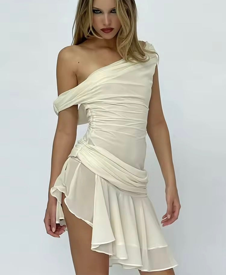 Asymmetrisches One-Shoulder-Drapé-Kleid