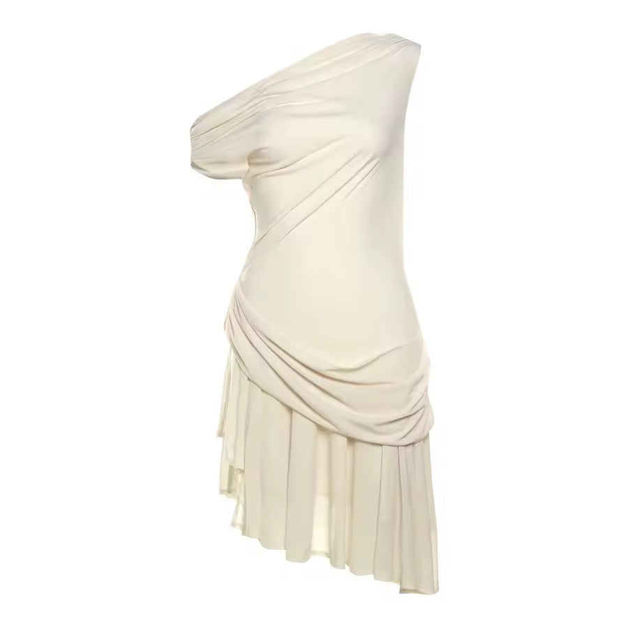 Asymmetrisches One-Shoulder-Drapé-Kleid