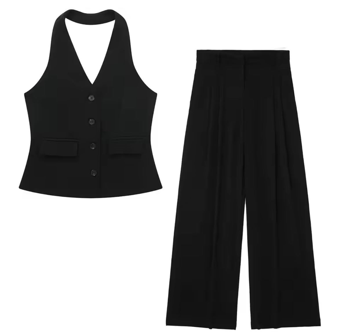 Eleganter Damenanzug - Set aus Weste und Hose