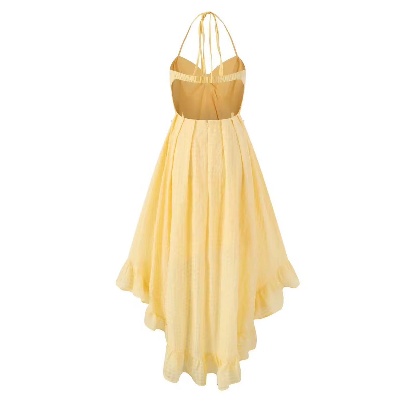 Sommerkleid mit Wasserfall-Saum