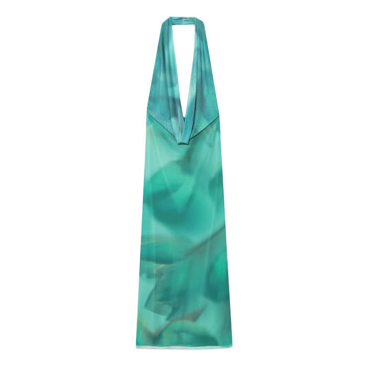 Aqua Dream Neckholder Maxikleid