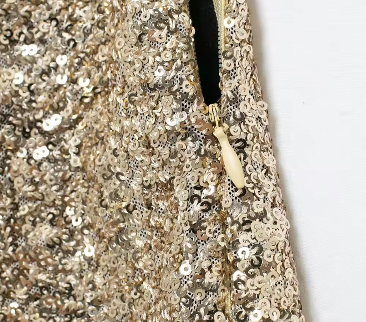 Glitzernde Pailletten-Shorts