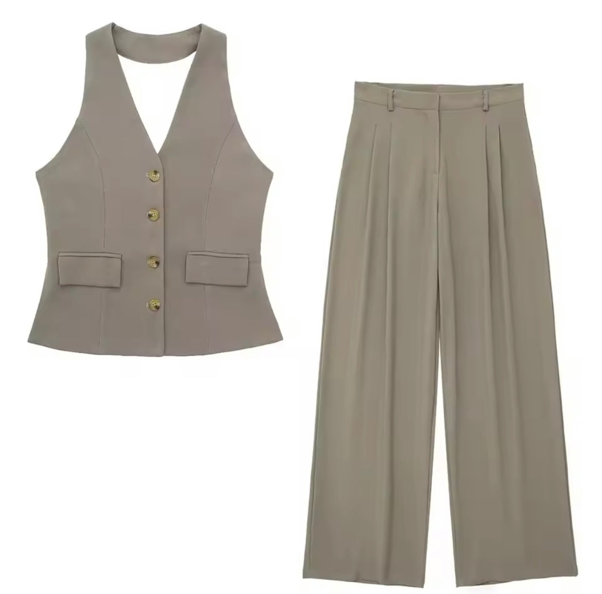 Eleganter Damenanzug - Set aus Weste und Hose