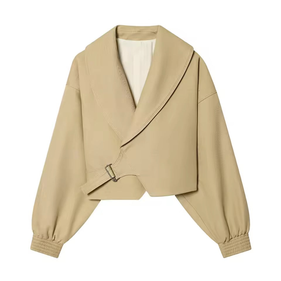 Cropped Wrap Jacke