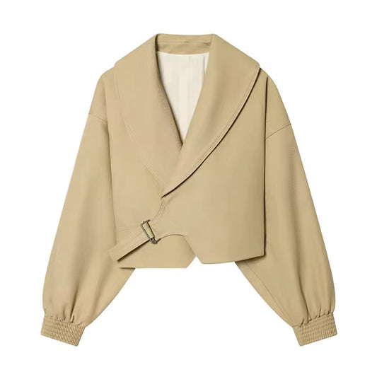 Cropped Wrap Jacke