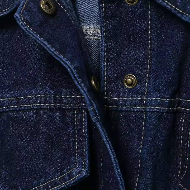 Denim Jacke mit Bindegürtel
